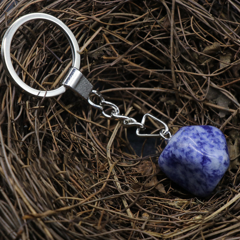 Crystal agate keychain