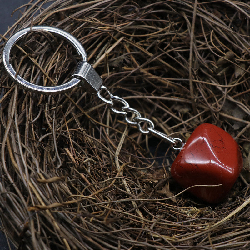 Crystal agate keychain