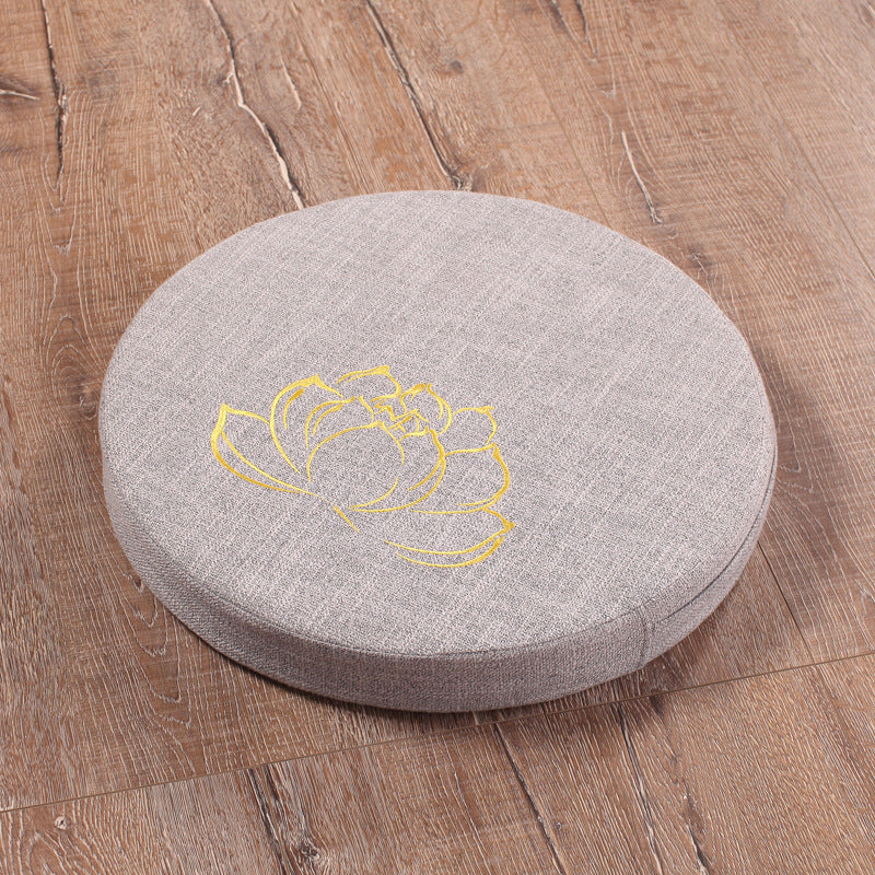 Embroidered Linen Lotus Meditation | Meditation Futon