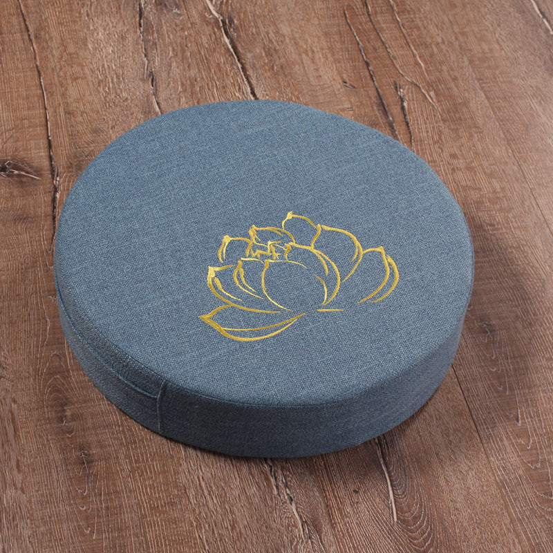 Embroidered Linen Lotus Meditation | Meditation Futon