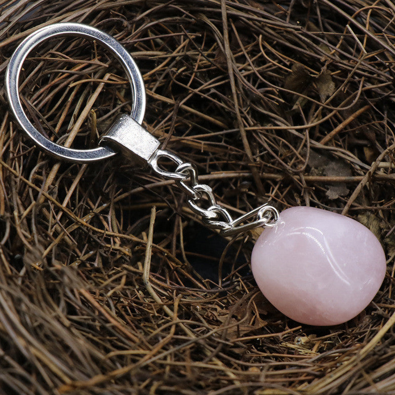 Crystal agate keychain