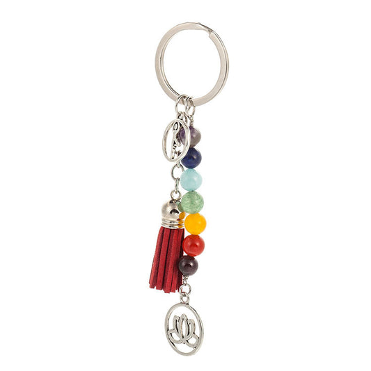 New Energy Fitness Seven Chakra Pendant Yoga Keychain B