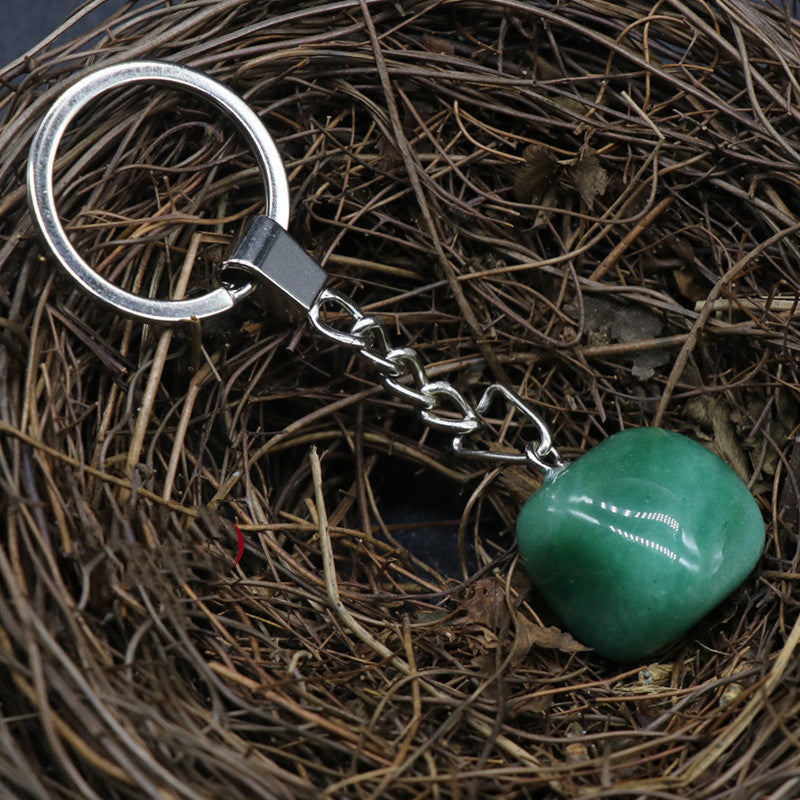 Crystal agate keychain